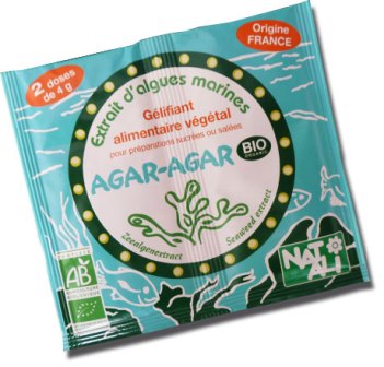 AGAR-AGAR EN STICK BIO DE 6*2 GRAMMES Thalado Comptoir des Algues AGA6X2 :  Produits à base d'algues et cosmétiques marins Bio Thalado