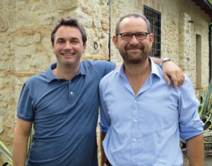 Valerio, à gauche, avec le directeur de la Fattoria Solidale